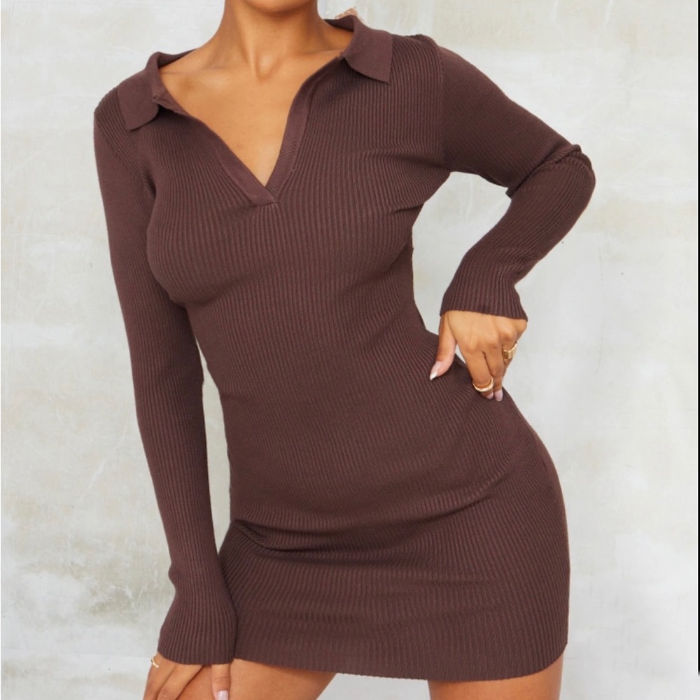 Pretty Little Thing Chocolate Bodycon mini dress